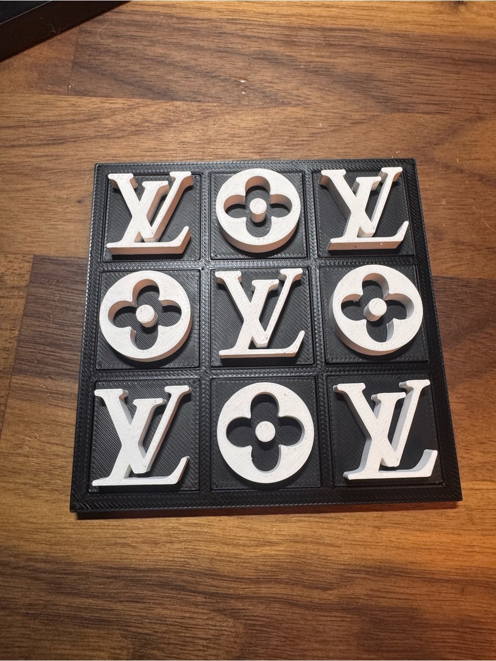 Travel Size Black & White Tic Tac Toe Board Game - Picture 2 of 3